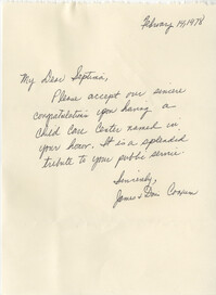 Letter from James and Doris Coaxum