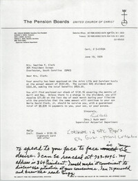 Letter from Ruth Wahl to Septima P. Clark, June 19, 1970