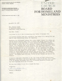 Letter from Wesley A. Hotchkiss to Septima P. Clark, December 30, 1966