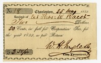 Tax Collectors Bill for the Estate of Thomas Wright Bacot, 1852