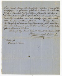 Payment Waiver for Thomas Wright Bacot, 1851