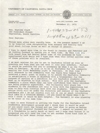 Letter from J. Herman Blake to Septima P. Clark, December 21, 1972
