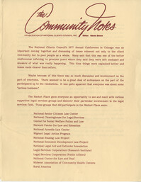 Community Notes, National Clients Council, September 1977
