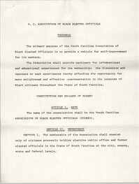 Constitution and By-Laws of S.C. Association of Black Elected Officials