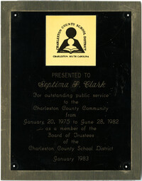 Plaque, January 1983