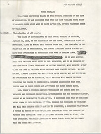 Press Release Statement, The Housing Authority of the City of Charleston, February 1978