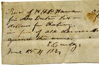 Receipt for Mrs. Drayton, 1821