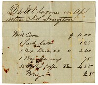 Financial Account with J. S. Drayton