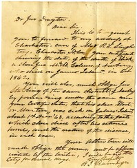 Letter to Dr. John Drayton