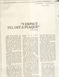 Newspaper Article, May 1979