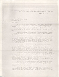 Letter from Edith M. Dabbs to John Gadson, March 4, 1975