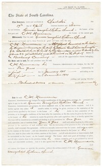Lease Between German Evangelical Lutheran Church and C.M. Newman