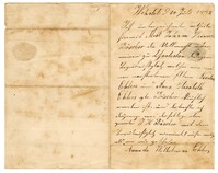 Letter from Amanda Wilhelmine Ehlers transfering a burial plot to J.H. Doscher