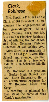 Newspaper Article, Marriage Announcement