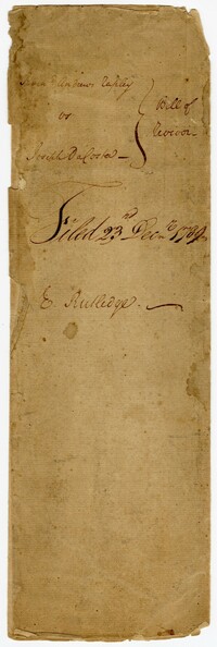Fragments of a Bill of Revivor Between Joseph DaCosta and Richard Andrew Rapley, 1789