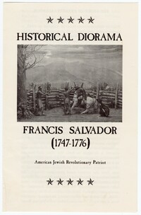 Historical Diorama of Francis Salvador Pamphlet
