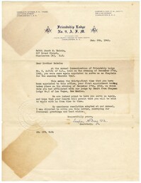 Letter from Caspar H. May to Rabbi Jacob S. Raisin