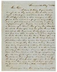 Letter from J. C. McKewn to Governor Bonham