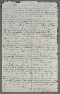Letter from Corp. H.B. Harberson to Col. I.E. Casew
