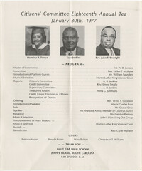Citizens' Committee Eighteenth Annual Tea, January 30, 1977