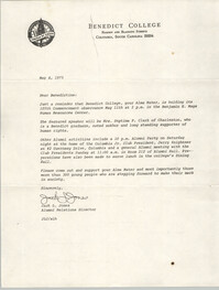Letter from Jack L. Jones to Septima P. Clark, May 4, 1975