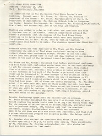 Minutes, Food Stamp Study Committee, February 17, 1972