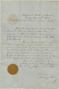 Letter of introduction from J. P. Benjamin for P. N. Lynch