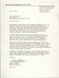 Memorandum from Bobby D. Doctor to Septima P. Clark, June 9, 1978