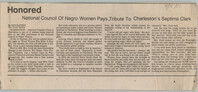 Newspaper Article, November 15, 1985