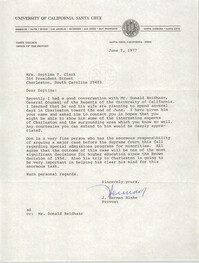 Letter from J. Herman Blake to Septima P. Clark, June 7, 1977