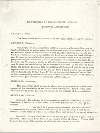 Constitution of the Greenville County Literacy Association