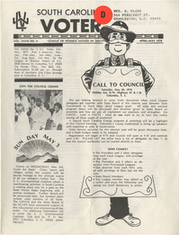 South Carolina Voter, League of Women Voters of South Carolina, April-May 1978