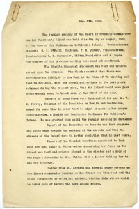 August 5, 1930 Meeting Minutes