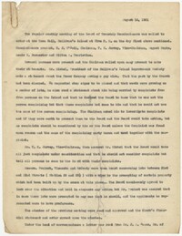 August 12, 1931 Meeting Minutes