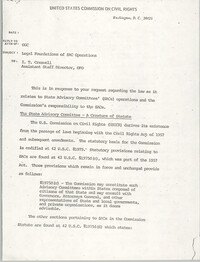 Memorandum from Lawrence B. Glick to I. T. Creswell, undated