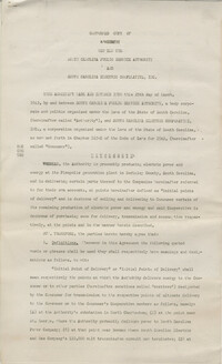 Santee-Cooper: Agreement between the South Carolina Public Service Authority and South Carolina Electric Cooperative, Inc., March 25, 1943