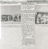 Press and Standard Articles About the Bi-County Library Bookmobile.
