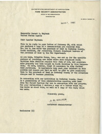Santee-Cooper: Correspondence between Ira C. Cox, J. O. Walker, and Senator Burnet R. Maybank, February-March 1942