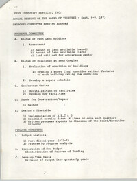 Minutes, Penn Community Services, September 6-9, 1973