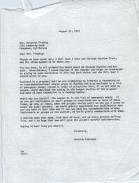 Letter from Bernice Robinson to Margaret Fleming, August 31, 1970