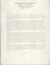 Letter from Bernice Robinson to 