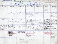 Personal Calendar, September and October 1972