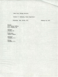 Memorandum from Bernice V. Robinson to John Cole, January 25, 1971
