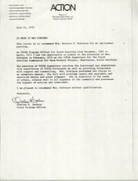Letter from Charles R. Jackson to Action Region IV, June 15, 1971