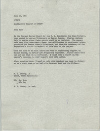 Letter from B. I. Cheney, Jr. to John Hurt, June 14, 1971