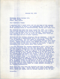 Letter from Bernice Robinson to Grace Onyongo, October 28, 1972