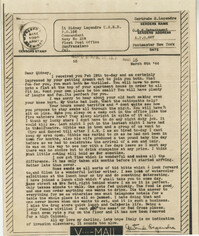 Letter from Gertrude Sanford Legendre, March 6, 1944
