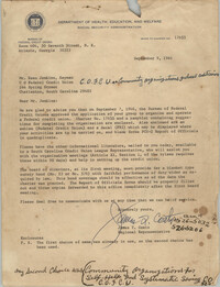 Letter from James T. Coats to Esau Jenkins, September 9, 1966