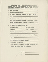 Application to purchase a property from Historic Charleston Foundation