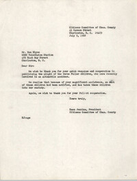 Letter from Esau Jenkins to Ken Klyce, July 5, 1968